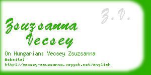 zsuzsanna vecsey business card